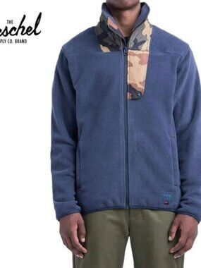 Herschel Fleece Zip Up Jacket Sz S